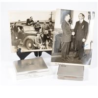 Lot 379 - John Profumo memorabilia, a silver engine...