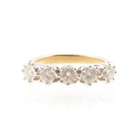 Lot 253 - A diamond five stone ring, the brilliant cut...