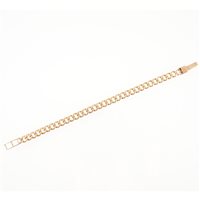 Lot 303 - A 9 carat yellow gold solid curb link...