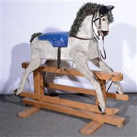 Lot 203 - Modern rocking horse, wooden construction with...