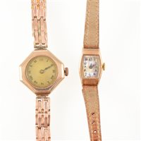 Lot 348 - Two vintage wrist watches, a lady's watch with...