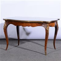 Lot 447 - French parquetry centre table.