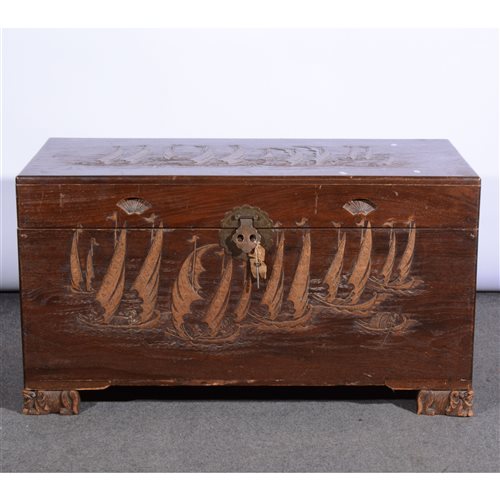 Lot 451 - Singapore camphor wood chest.