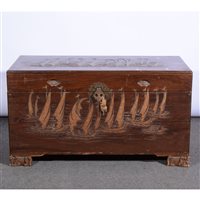 Lot 451 - Singapore camphor wood chest.