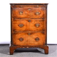 Lot 445 - A 19th century walnut batchelor's chest