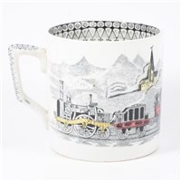 Lot 34 - Victorian Staffordshire pottery mug, ...