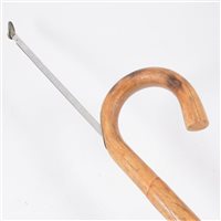 Lot 130 - Bamboo walking stick / horse measure,...