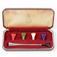 Lot 381 - Dunhill - a cased set of cigarette holders, a...