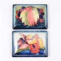 Lot 45 - Walter Moorcroft, two rectanuglaur box covers,...