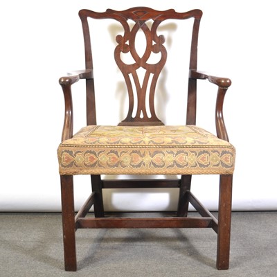 Lot 158 - A George III mahogany elbow chair
