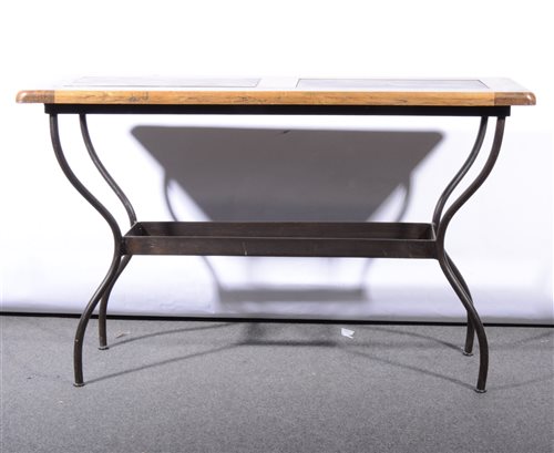 Console With Inset Table Lot 365 - Slate inset console table