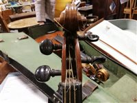 Lot 97 - A violin with one piece maple back, circular...