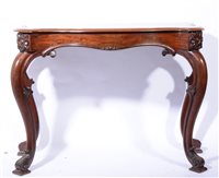 Lot 396 - Victorian mahogany console table.