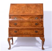 Lot 438 - Reproduction walnut bureau