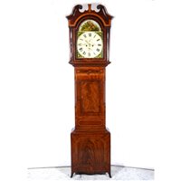 Lot 431 - A 19th Century flame mahogany 8-day longcase clock, signed G. K. Hirst, Leeds