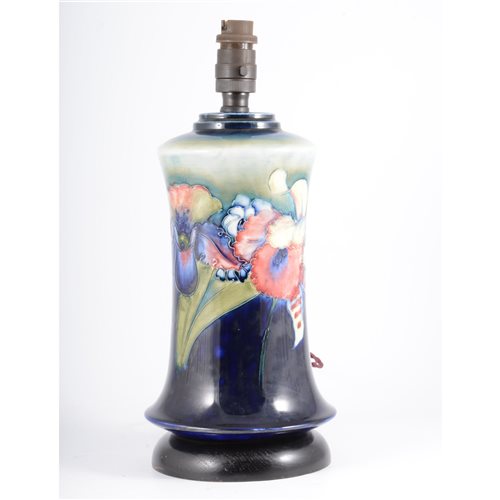 Lot 195 - William Moorcroft, 'Orchid' a table lamp, ...