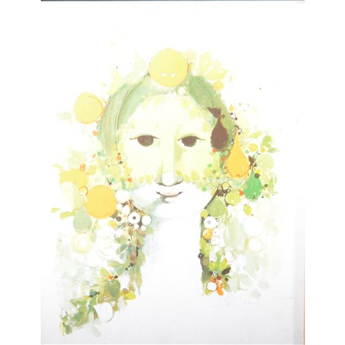 Lot 320 - Bjorn Wiinblad, print of a female head