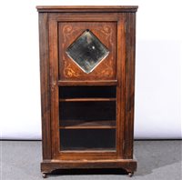 Lot 443 - Victorian walnut music cabinet, marquetry...