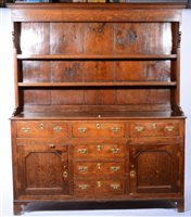 Lot 359 - George III oak dresser