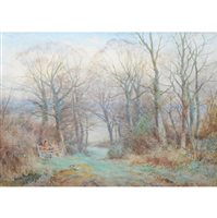 Lot 343 - Henry John Sylvester Stannard, woodland scene with children