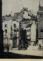 Lot 268 - G. Austin, Town buildings, etching