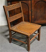 Lot 388 - Arts & Crafts oak child's chair