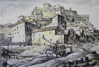 Lot 277 - Joseph McCulloch, Porto Maurizio, 1929, pencil and colour wash