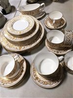 Lot 58 - Royal Worcester Hyde Park pattern, dinner and tea service, and a Doulton service