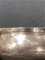 Lot 29 - French style single handle silver porringer, makers mark IA, possibly Jersey, late 17th century.