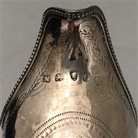 Lot 77 - George III silver helmet-shape cream jug, John Merry, London, 1789.