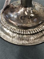 Lot 47 - French silver chalice, maker's mark only partially struck, Paris, circa 1780.