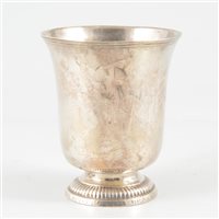 Lot 33 - French silver beaker, Orleans, circa 1750.