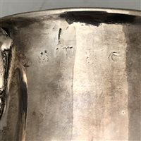 Lot 603 - George II style silver mug, marks cancelled, remarked London 2019