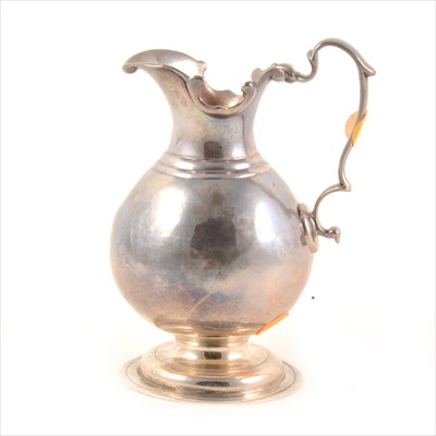 Lot 382 - Small Queen Anne style ewer-shape jug, marks cancelled