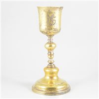 Lot 48 - Portuguese silver gilt chalice, Porto, 1843-50.