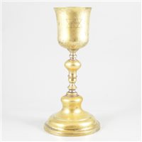 Lot 48 - Portuguese silver gilt chalice, Porto, 1843-50.