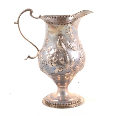 Lot 393 - George III helmet-shape cream jug, marks badly rubbed