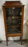 Lot 440 - Edwardian mahogany china cabinet, rectangular...