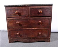 Lot 427 - Victorian stained pine chest of drawers