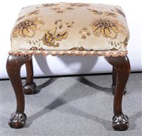 Lot 468 - Mahogany footstool, ...