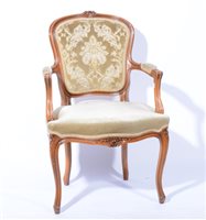 Lot 360 - French beech fauteuil