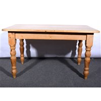 Lot 435 - Pine kitchen table.