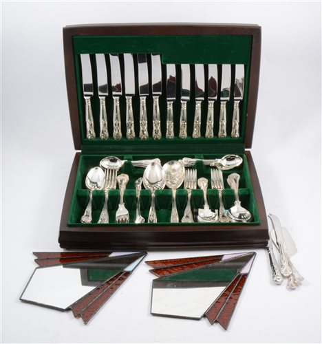 Lot 151 - A canteen of Kings Pattern silver-plated cutlery, by George Butler, etc