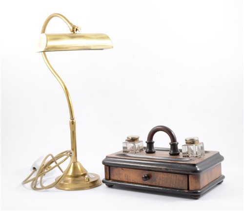 Lot 93 - Brass desk lamp