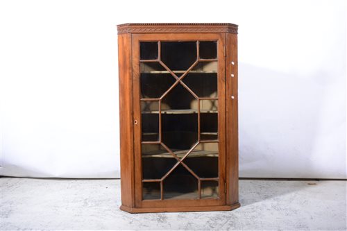 Lot 325 - Victorian mahogany hanging corner cupboard