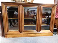 Lot 323 - Late 19th Century walnut glazed bookcase