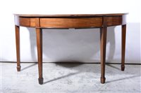 Lot 403 - Mahogany demi-lune table.