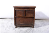 Lot 423 - A Georgian Country Made oak commode, adapted as. a cellaret.