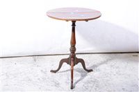 Lot 387 - A George III oak pedestal table, tripod legs.