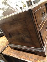 Lot 92 - George II walnut table-top chest, 18th Century